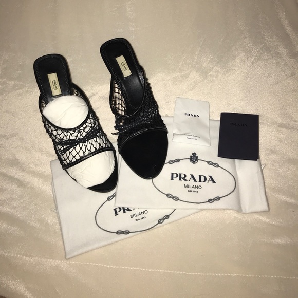 PRADA FISHNET HEELS - Picture 6 of 6